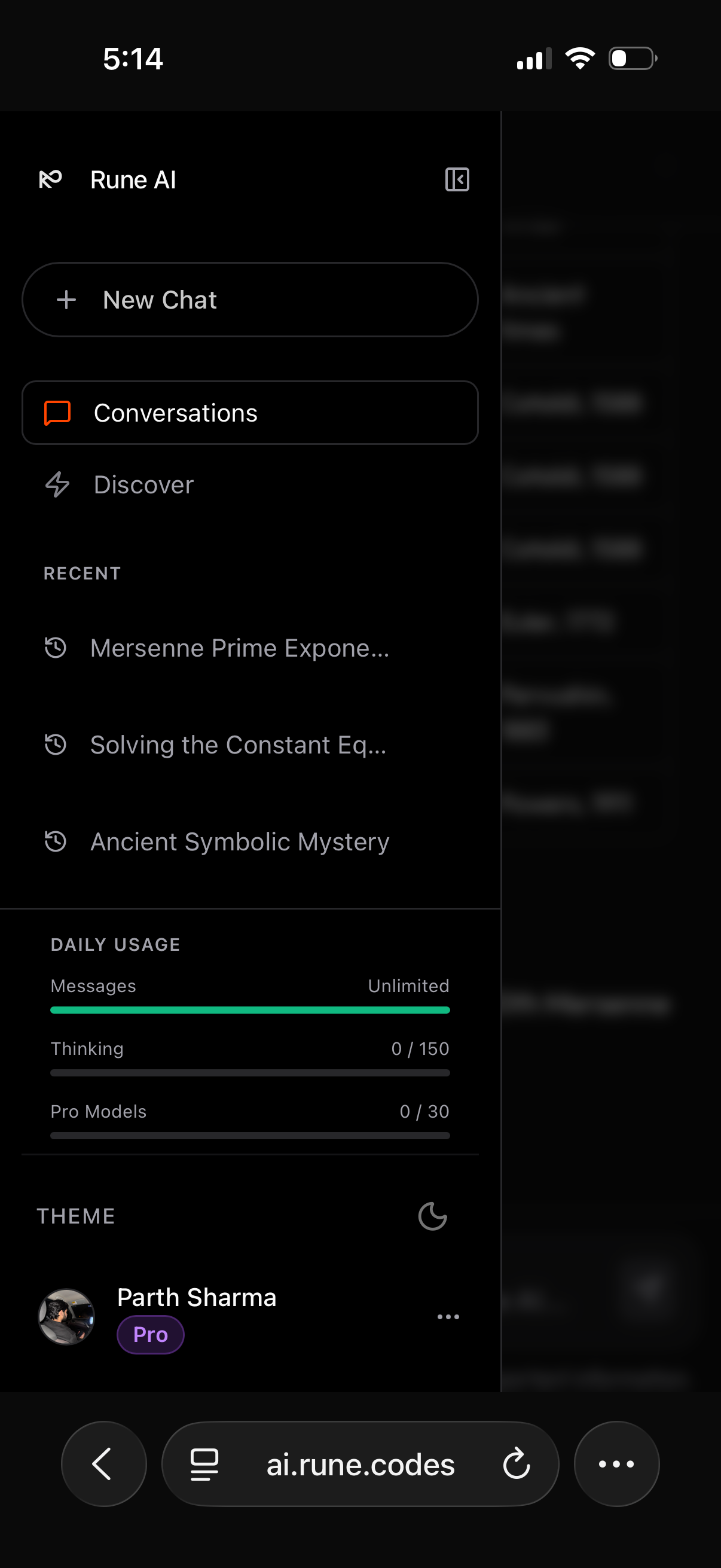 RuneAI Mobile View 1